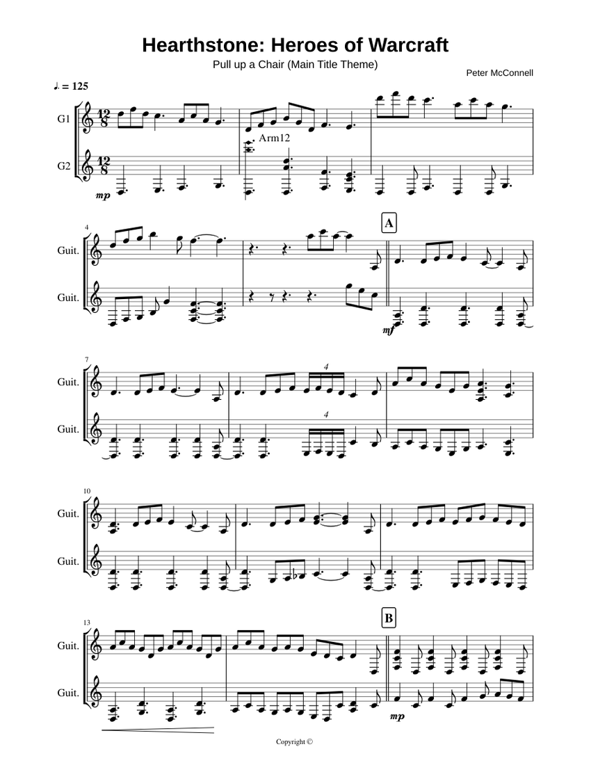 Giant Enemy Spider Tab Sheet music for Piano, Guitar (Mixed Duet)