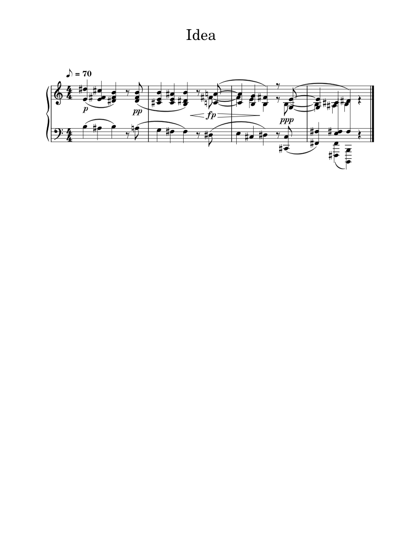 Idea Sheet music for Piano (Solo) | Download and print in PDF or MIDI