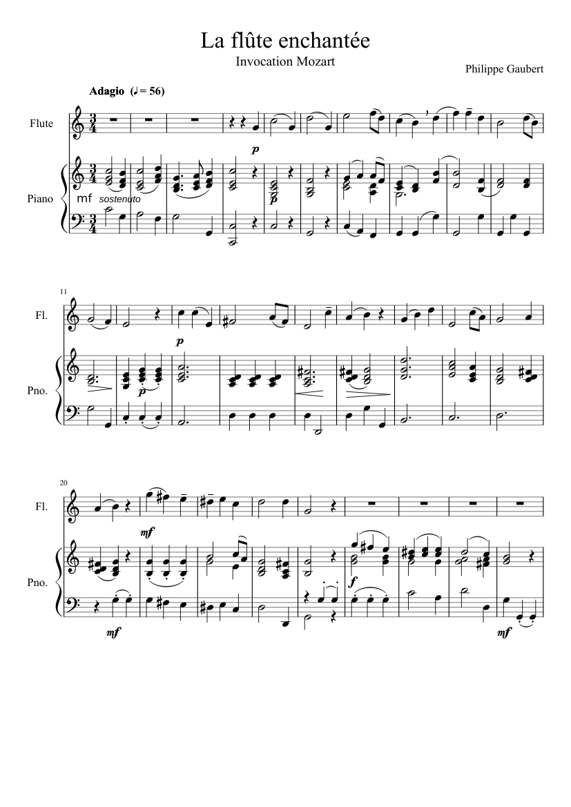La flute enchantee Sheet music for Piano, Flute (Solo) | Musescore.com