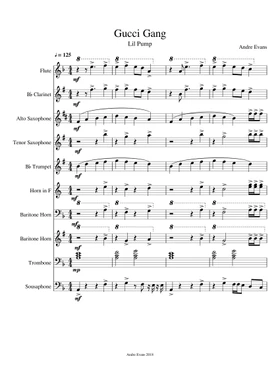 Free Lil Pump sheet music | Download PDF or print on Musescore.com
