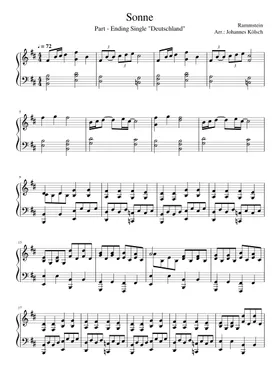 Free Sonne by Rammstein sheet music | Download PDF or print on Musescore.com