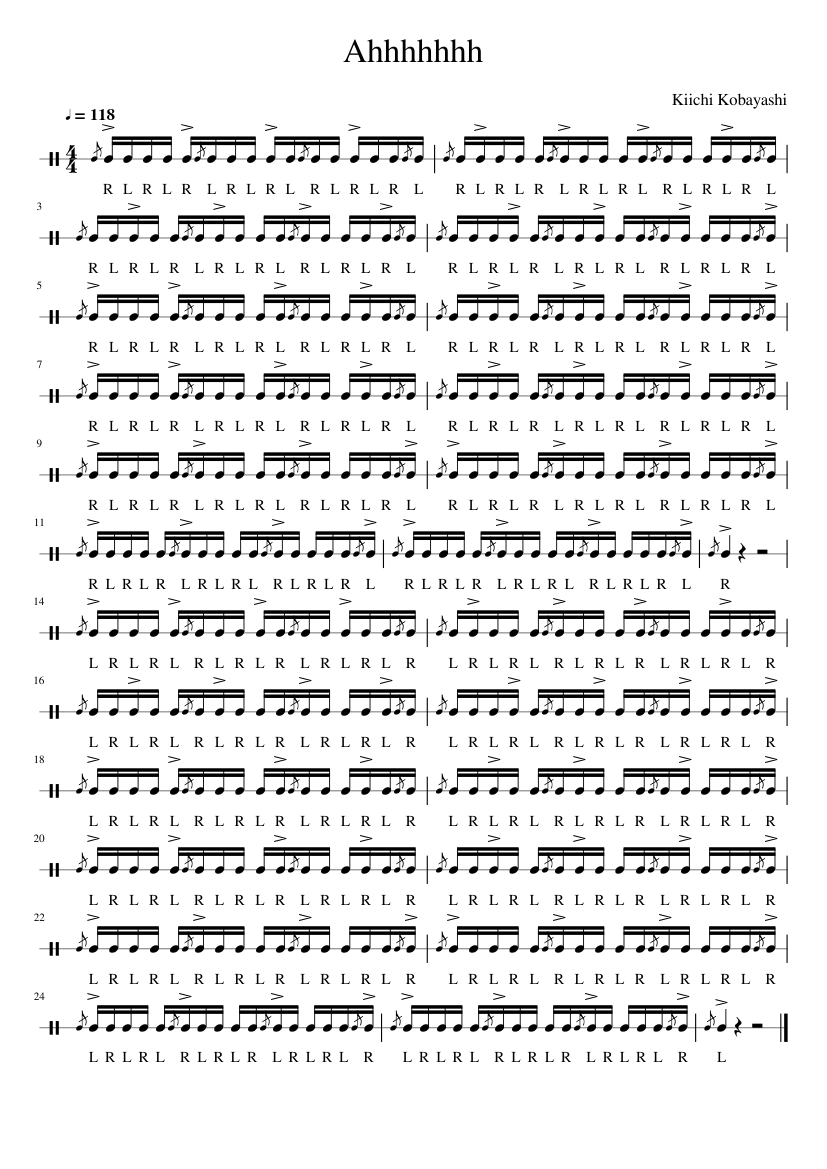 goofy ahh snare Sheet music for Snare drum (Solo)