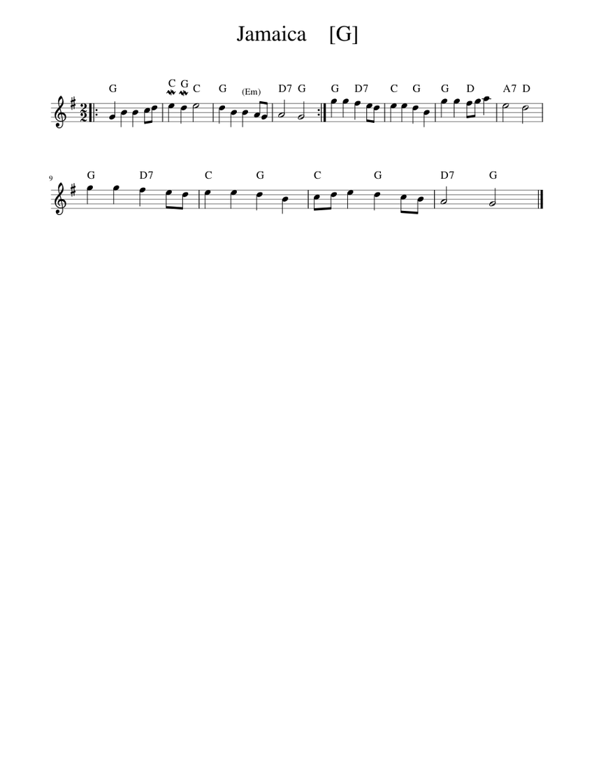 Jamaican Notes.pdf Jamaica Sheet music for Piano (Solo) Easy | Musescore.com