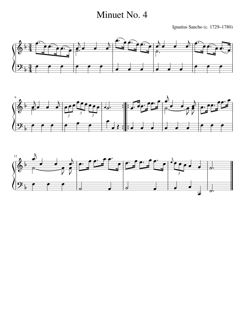 Minuets etc. for the Violin Mandolin German Flute and Harpsichord