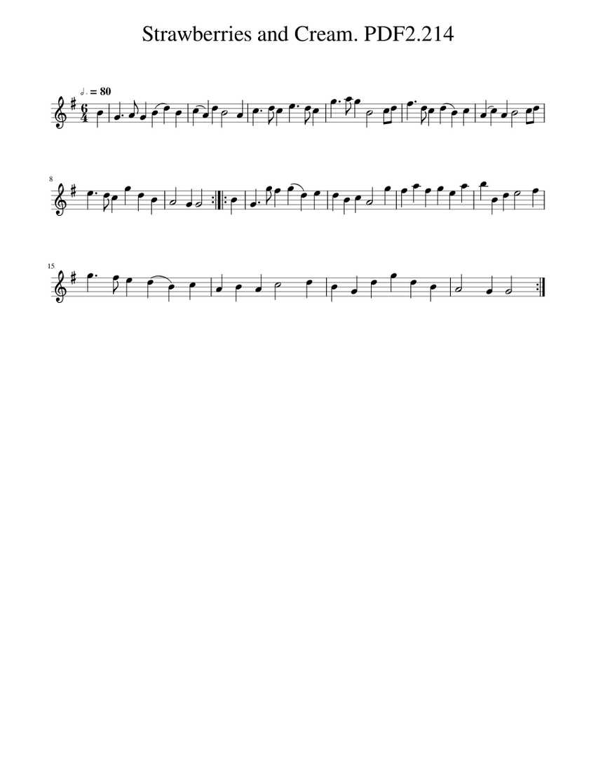 Strawberries and Cream. PDF2.214 Sheet music for Piano (Solo) Easy