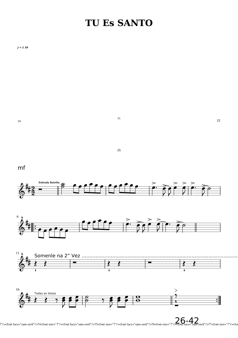 Tu Es Santo Icm Saxalto Sheet Music For Vocals Solo Musescore Com