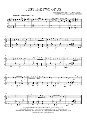 Just The Two Of Us, (easy) sheet music for piano solo (PDF)