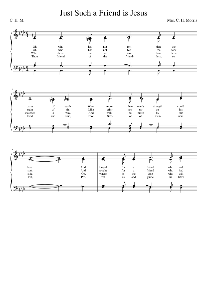 Oh who has not felt that the cares of earth (Morris)