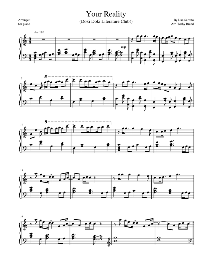 Play With Me - DDLC Sheet music for Piano (Solo)