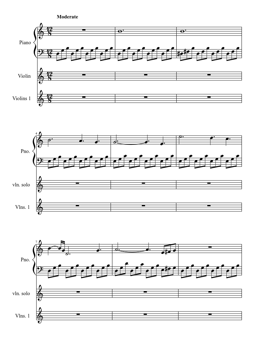 Exogenesis Symphony Part 3 Redemption Sheet Music For Piano Violin Solo Musescore Com
