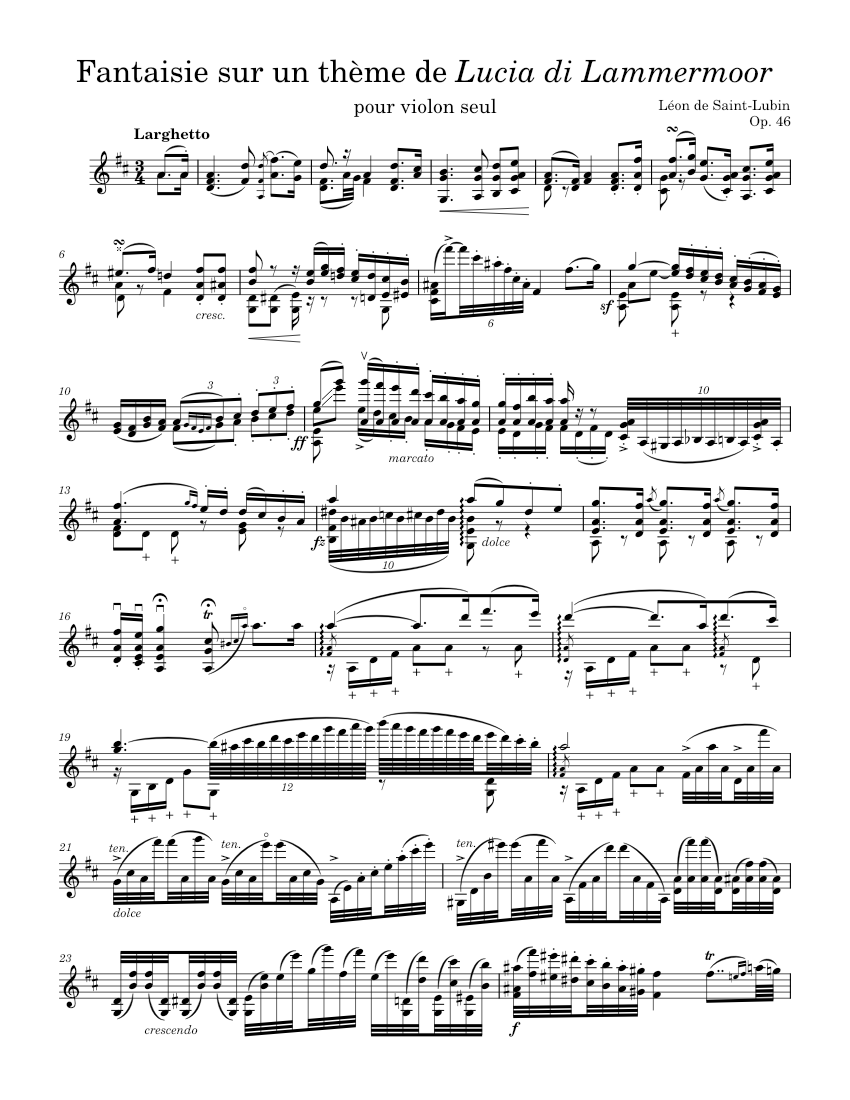 Fantaisie sur un thême de 'Lucia di Lammermoor' Op.46