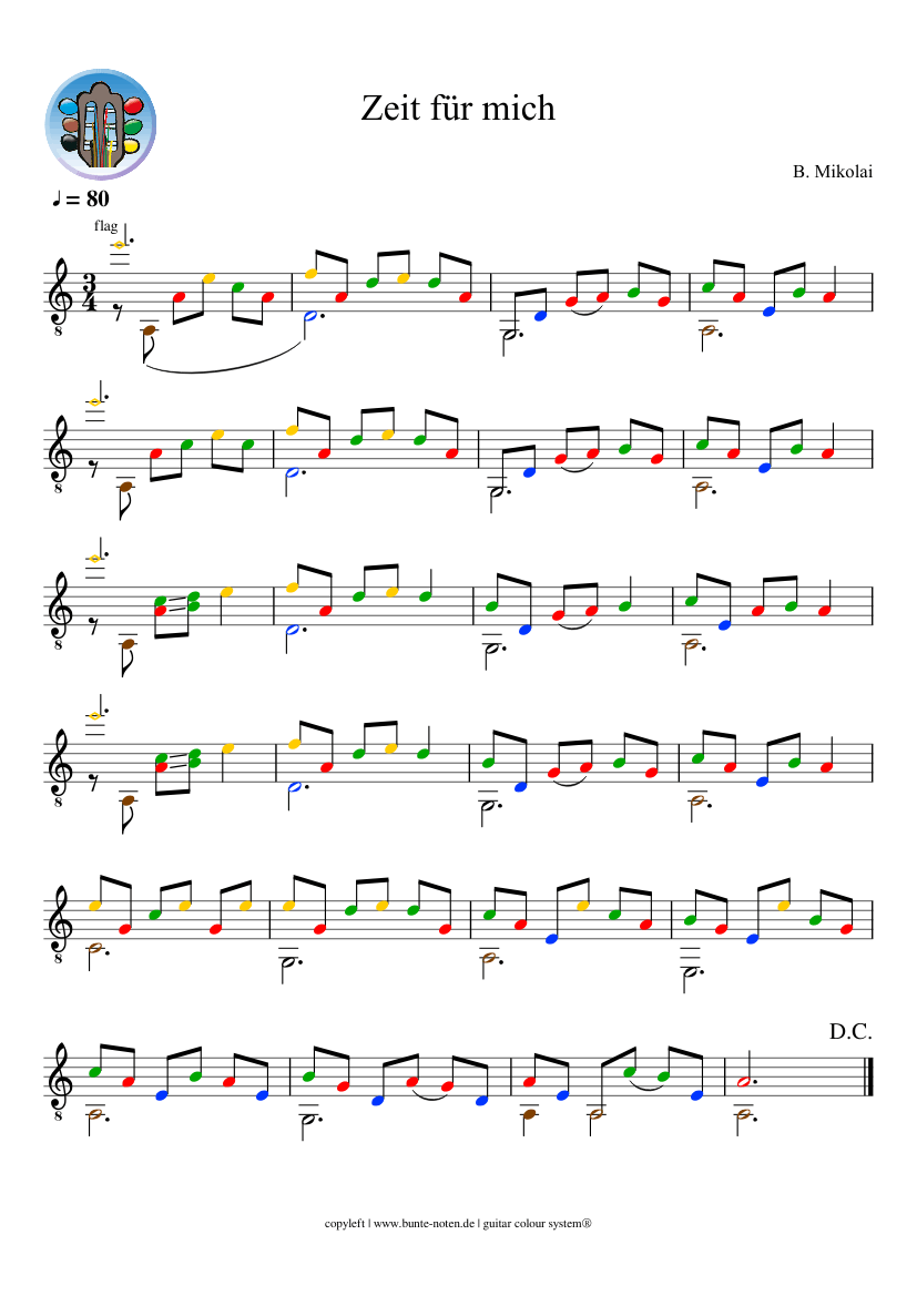 Zeit für mich Sheet music for Guitar (Solo)  Musescore.com