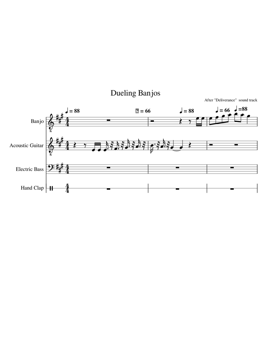 Deliverance dueling banjos Misc Soundtrack Dueling Banjos Sheet