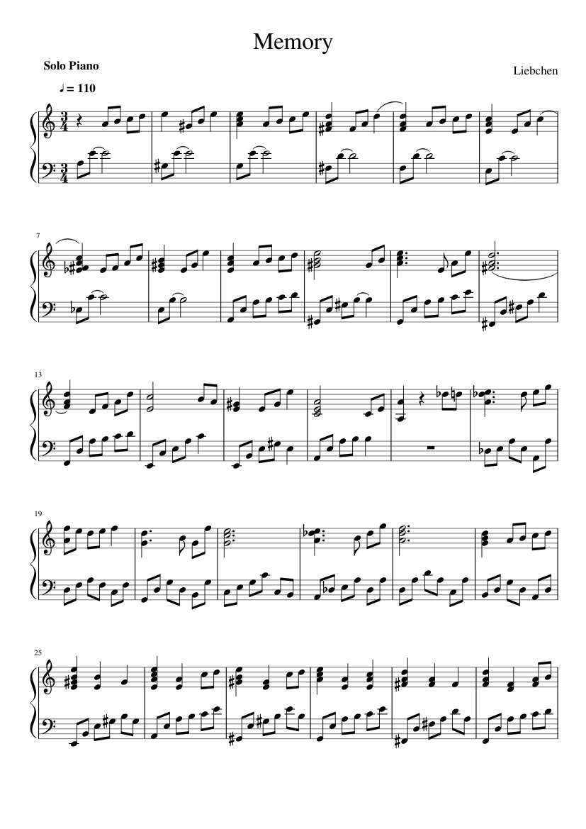Ib - Memory Sheet music for Piano (Solo) | Musescore.com