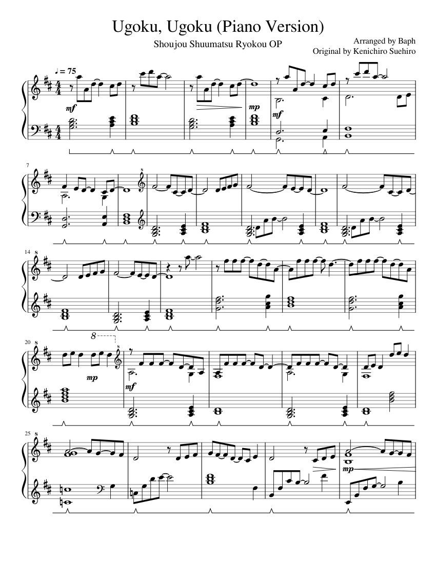 Hitori Bocchi no Monologue-Hitori Bocchi no Marumaru Seikatsu OP- Free  Piano Sheet Music & Piano Chords