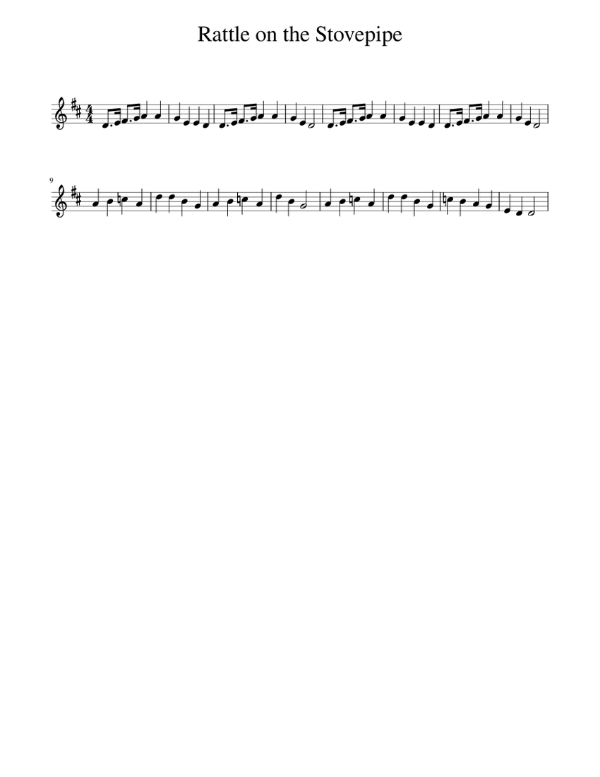 Rattle on the Stovepipe Sheet music for Piano (Solo) Easy