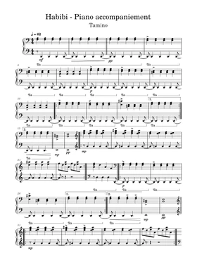Independent Miscellaneous goods Got ready Free habibi by Tamino sheet music | Download PDF or print on Musescore.com