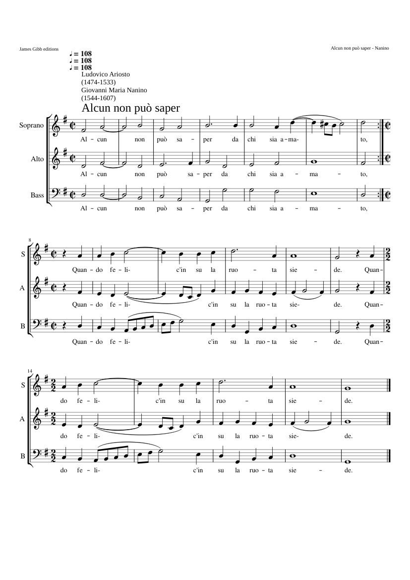 Alcun non può saper