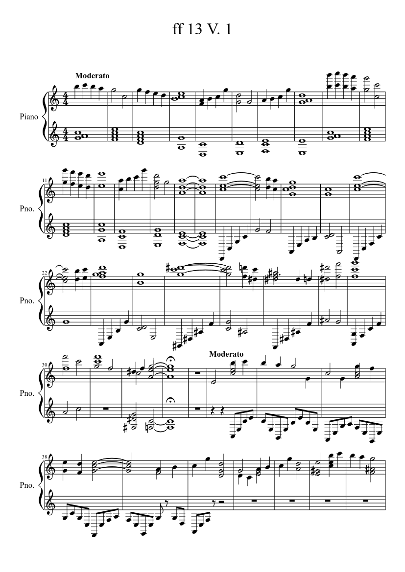 ファイナルファンタジー13 ザ・プロミス（パーティカル） 楽譜 ピアノ