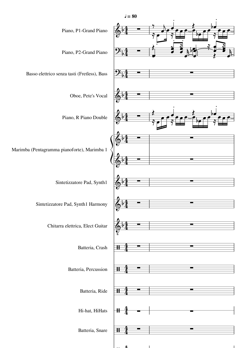 My Summer Car Main Theme – Johannes Rojola Sheet music for Vibraphone,  Guitar, Bass guitar, Drum group & more instruments (Mixed Ensemble)