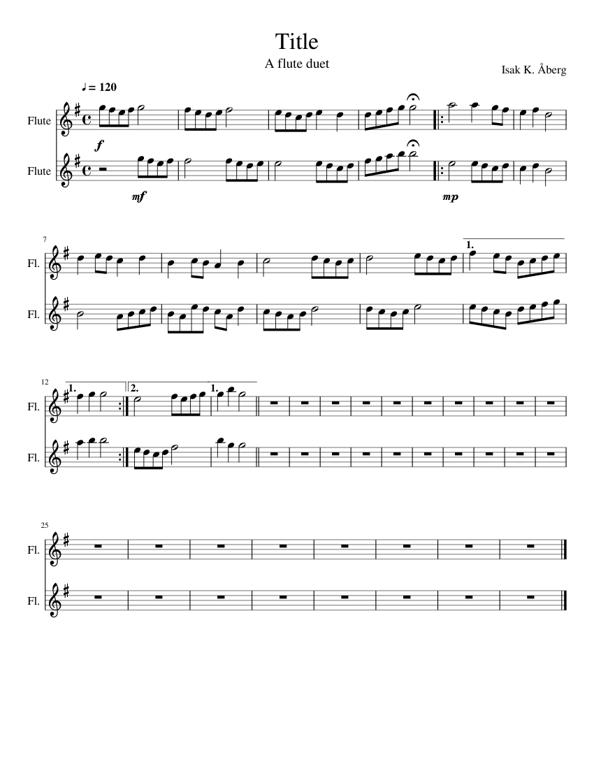 Flute duet