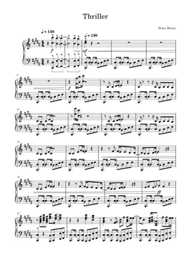 Thriller – Peter Bence Sheet music for Piano (Solo) | Musescore.com