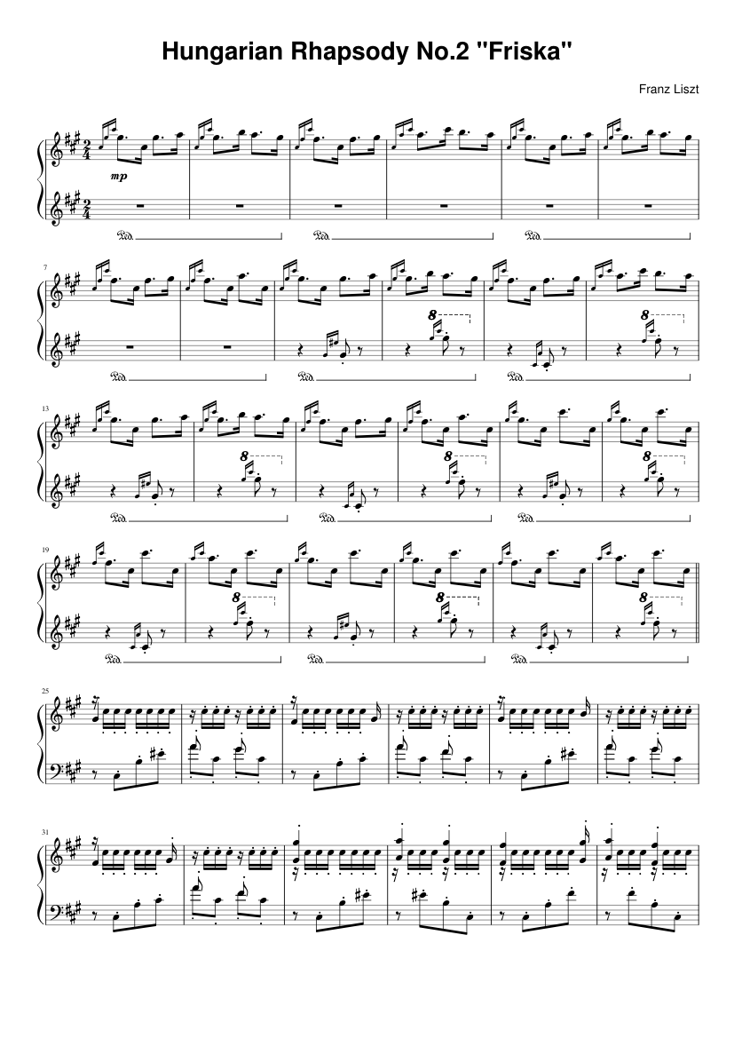 2 Franz Liszt ~ rapsodia ungherese No 