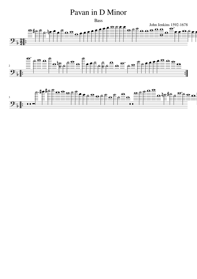Pavan in D Minor
