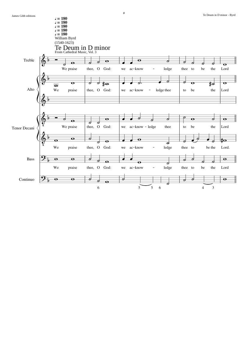 Te Deum in D minor