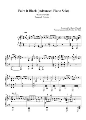 Free Paint It Black by The Rolling Stones sheet music | Download PDF or  print on Musescore.com