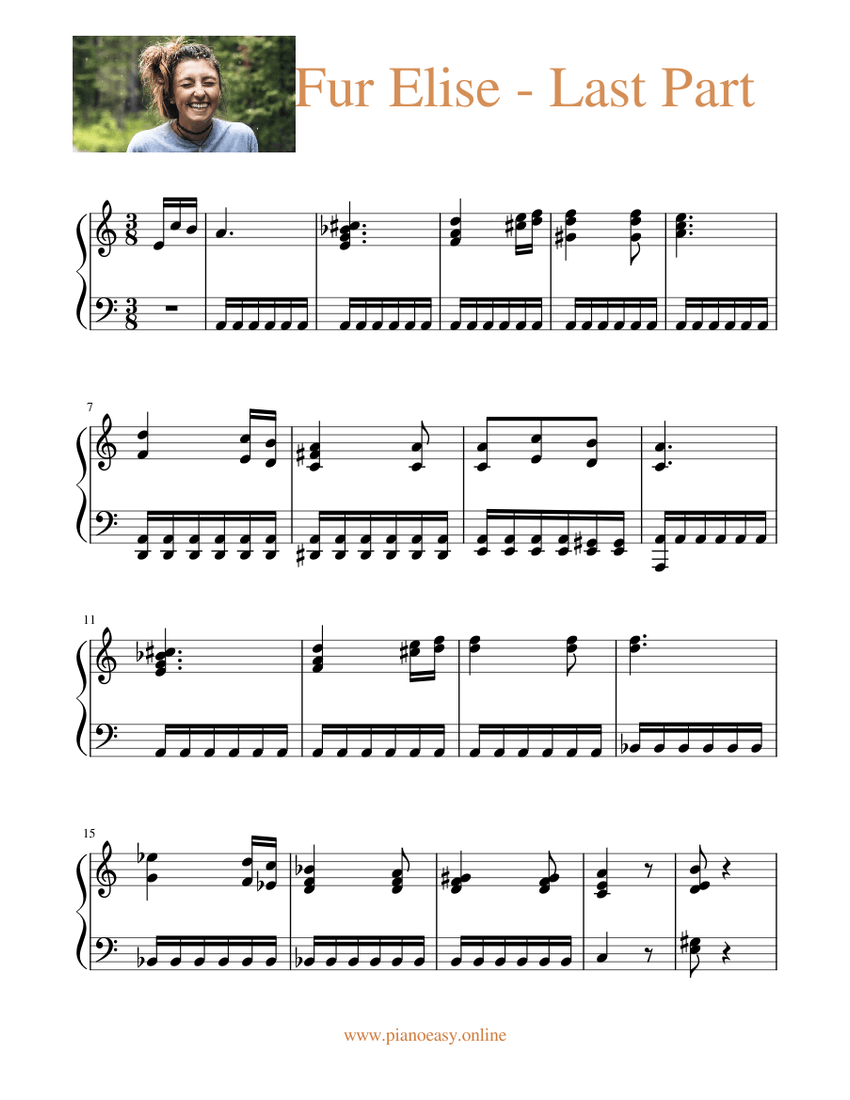 Fur Elise; Third Part Sheet music for Piano (Solo) | Musescore.com