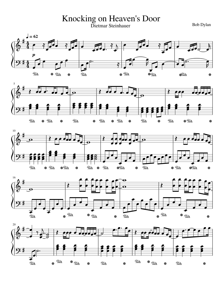 Knocking on Heaven's Door Dietmar Steinhauer piano tutorial