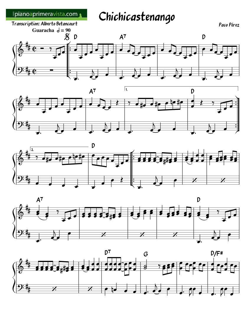 Chichicastenango Sheet music for Piano (Solo) | Musescore.com