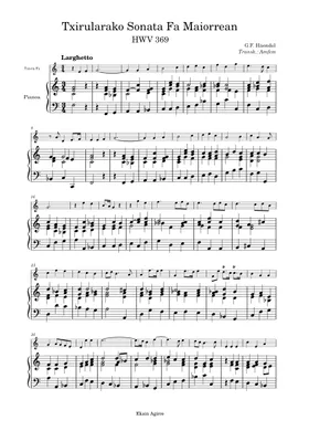 Siciliana from Recorder Sonata in F major (G.F. Handel) - Free