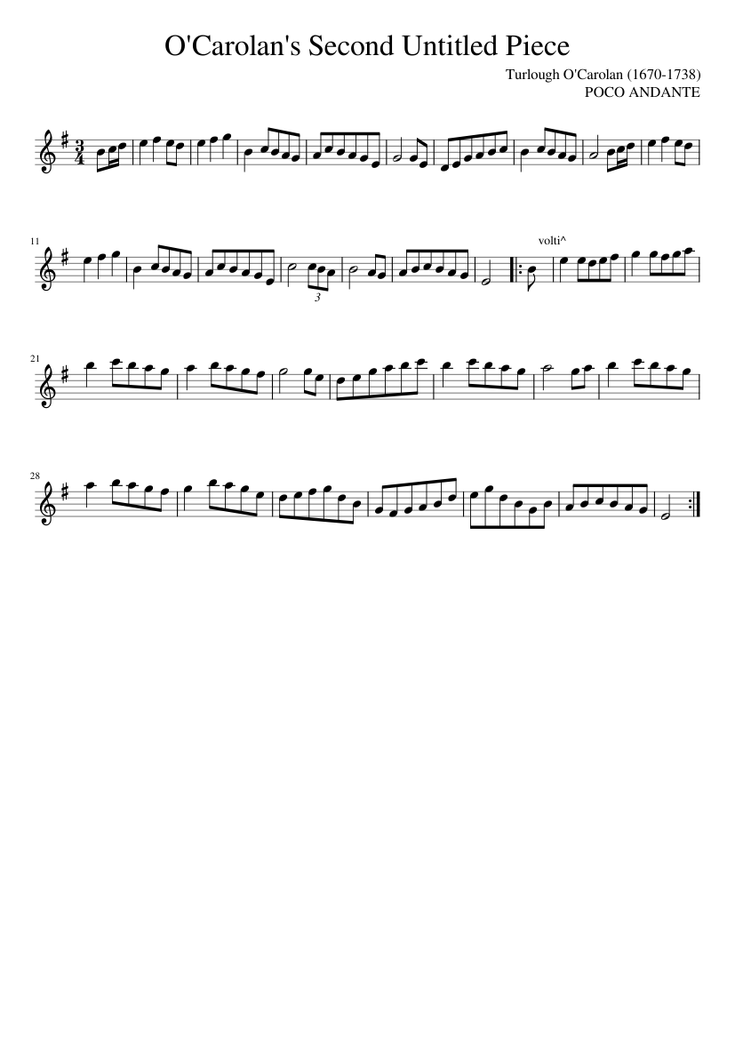 O'Carolan's Second Untitled Piece