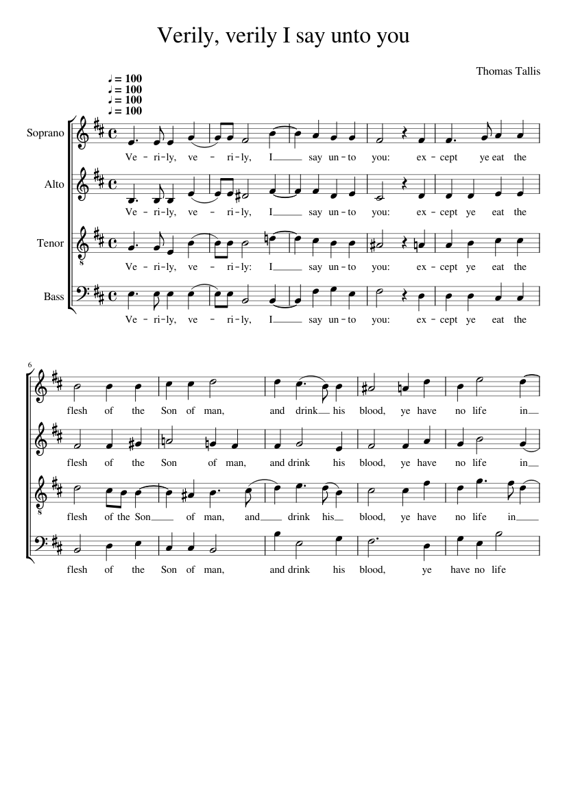 Verily Verily I Say Unto You