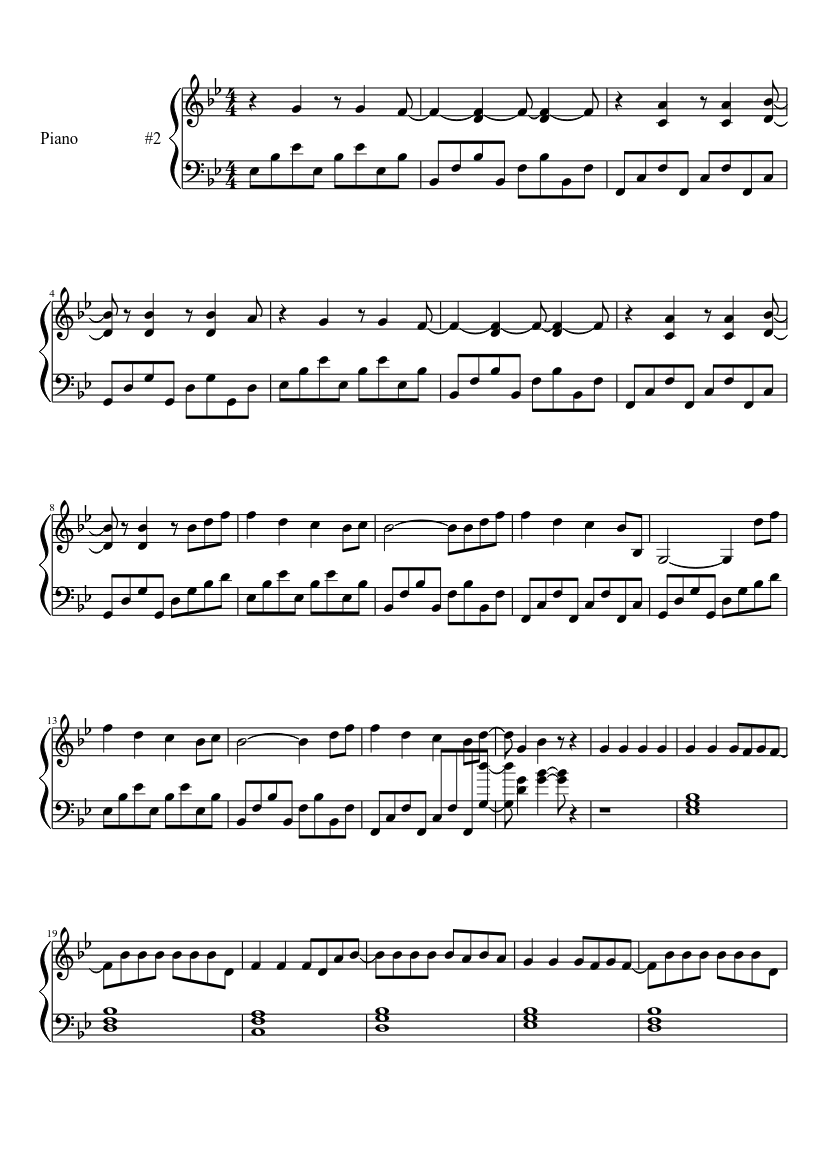 Different Heaven & EH!DE My Heart Sheet Music For Piano (Solo.