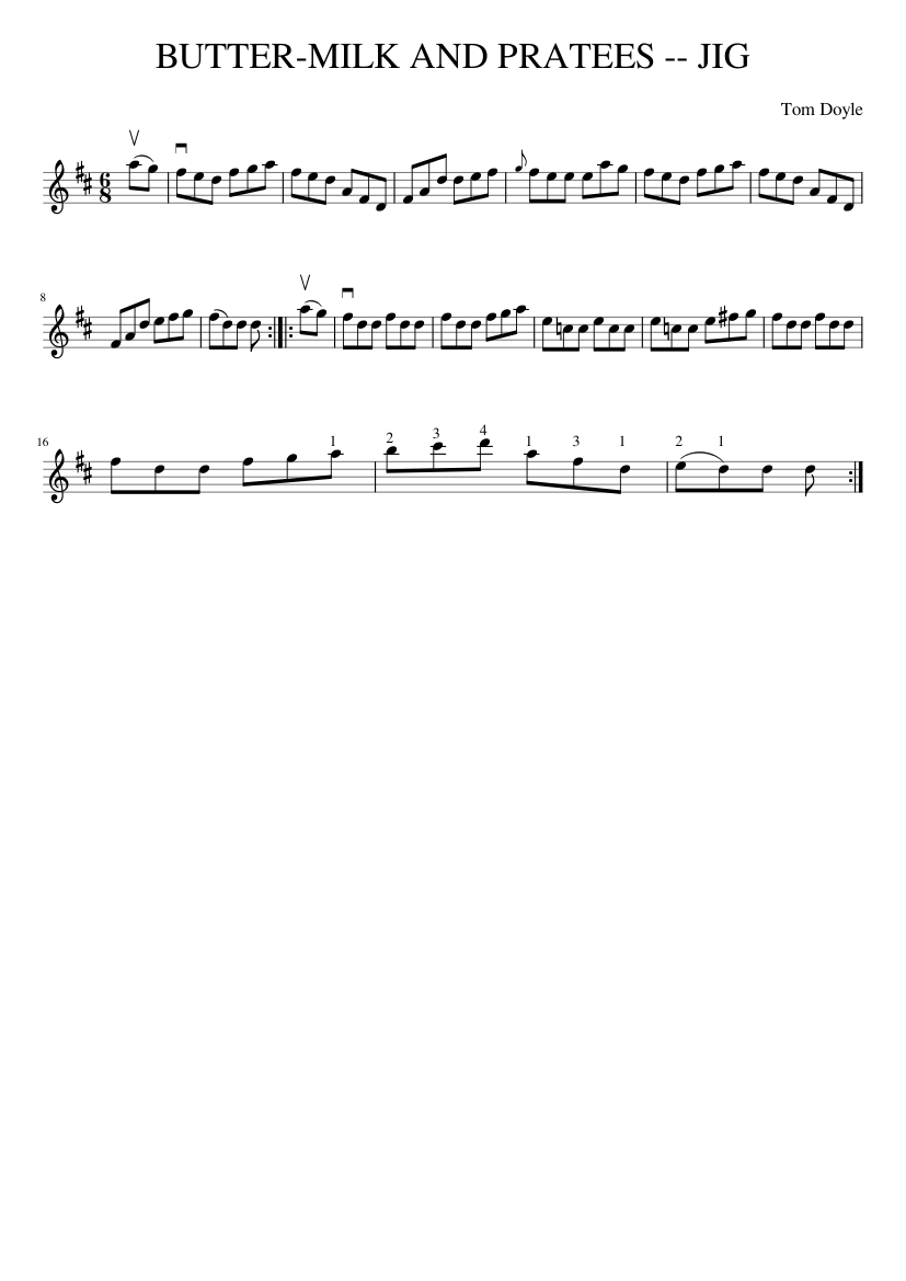 BUTTER-MILK AND PRATEES -- JIG