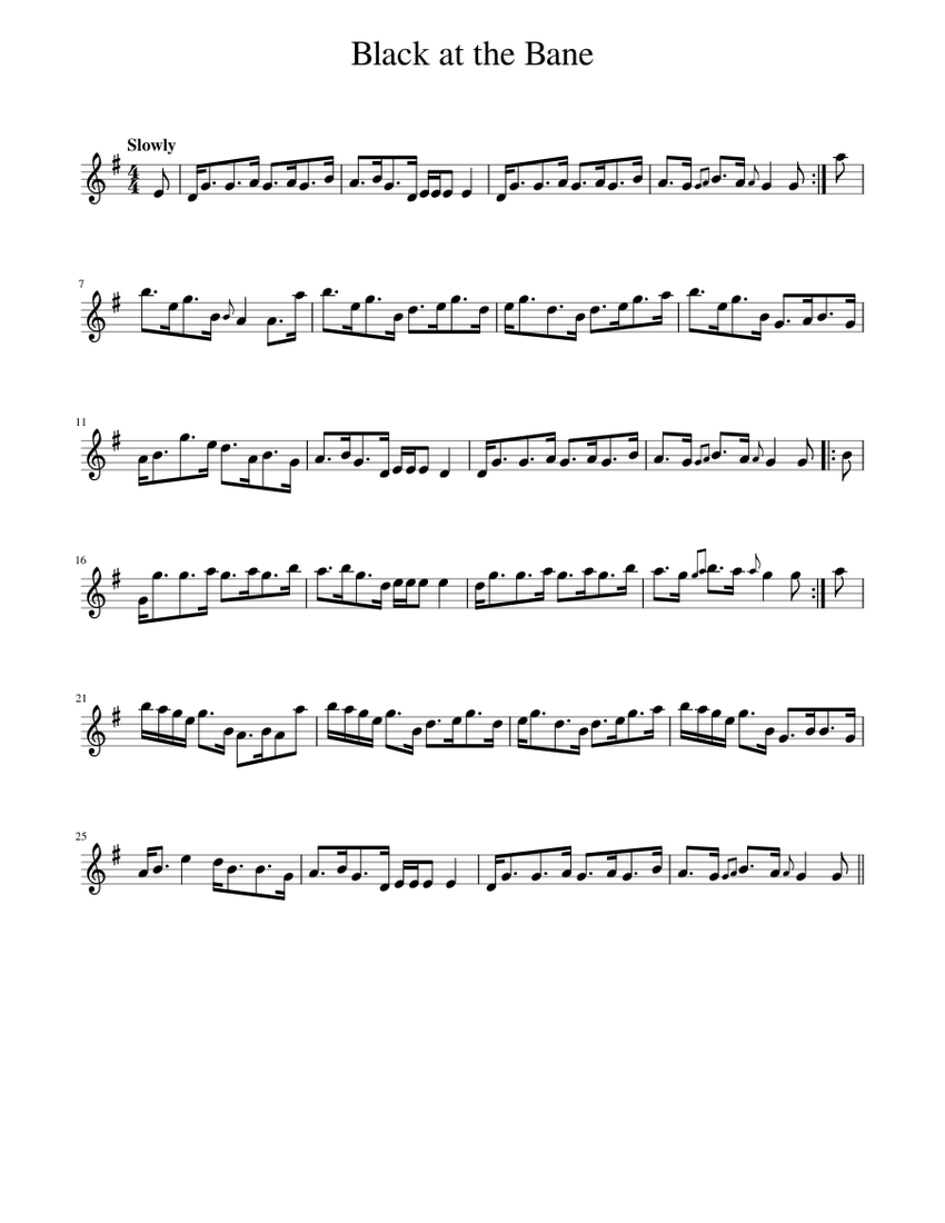 Black at the Bane Sheet music for Piano (Solo) | Musescore.com