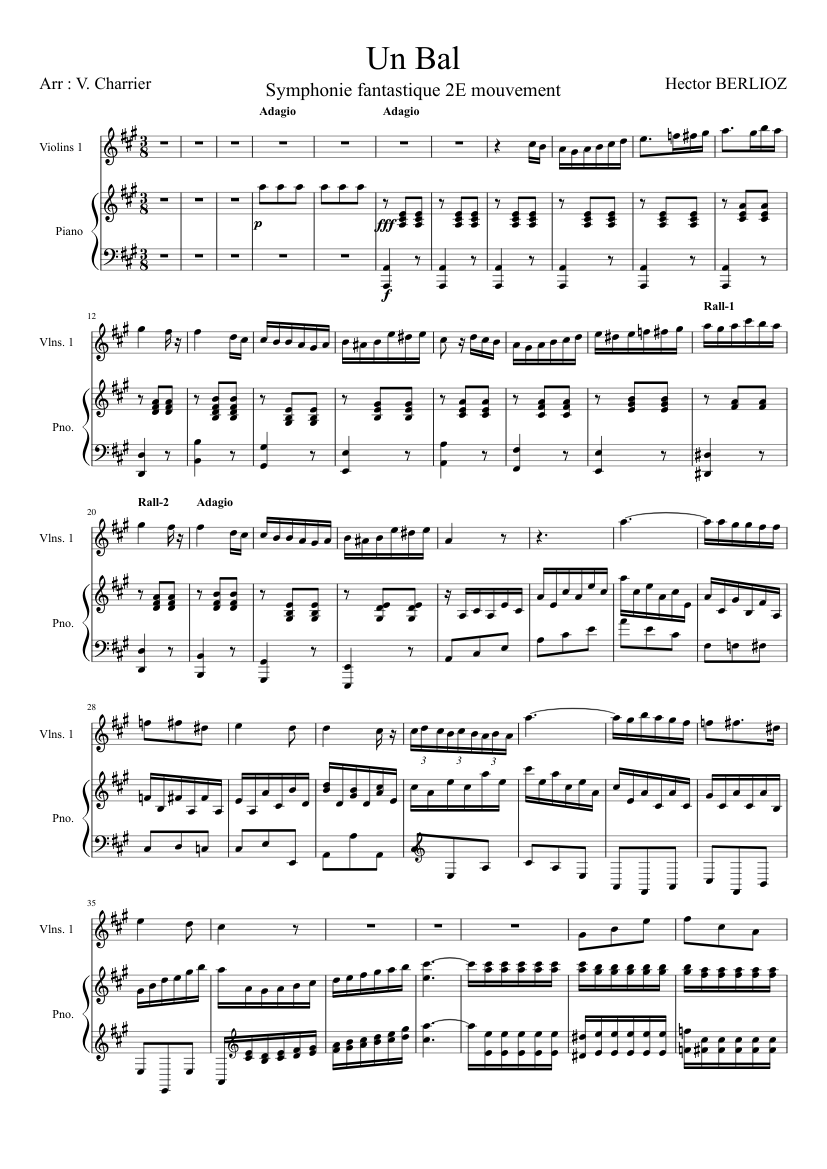 Un bal - Berlioz Sheet music for Piano (Solo) | Musescore.com