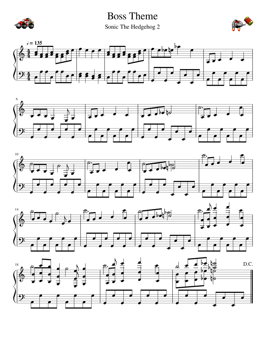 Robotnik's Theme from Sonic the Hedgehog 2 Sheet music for Piano (Solo)