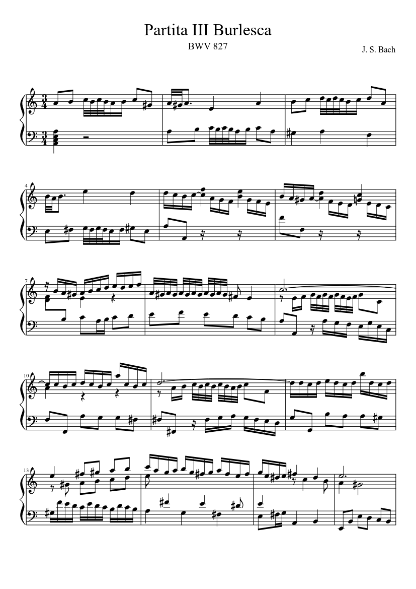 Partita in A minor BWV 827