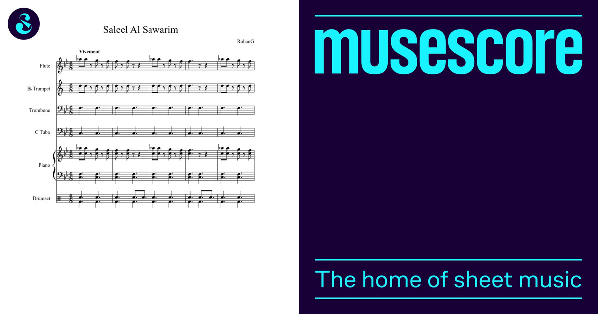Saleel Al Sawarim Sheet music for Piano, Trombone, Tuba, Flute & more  instruments (Mixed Quintet) | Musescore.com