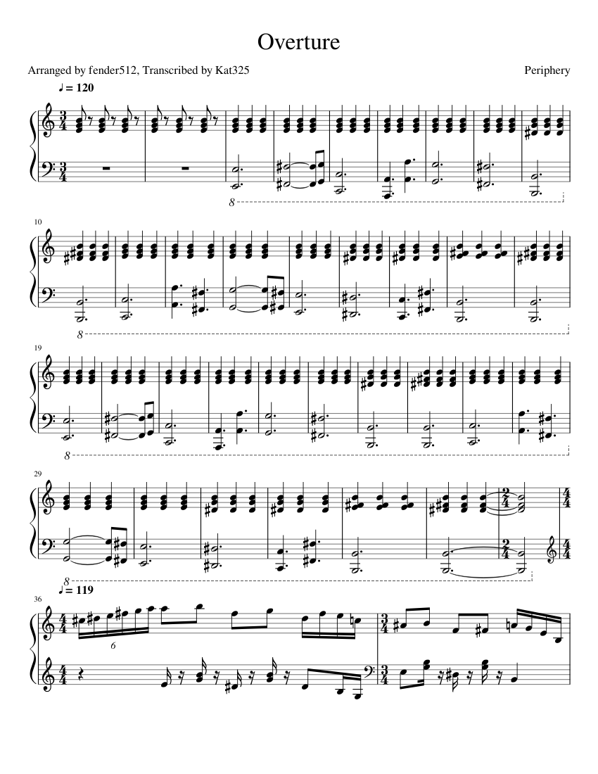 Overture Sheet music for Piano (Solo) | Musescore.com