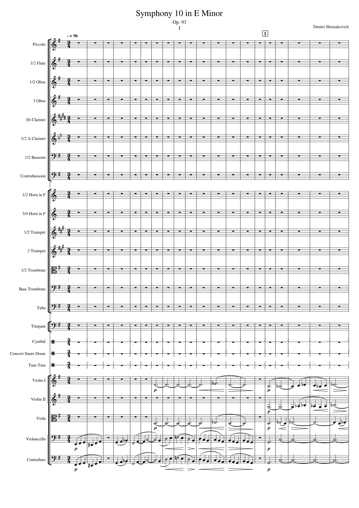 Symphony No. 10 in E minor Op. 93