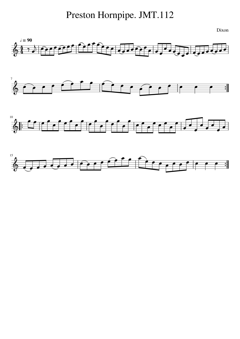 Preston Hornpipe. JMT.112
