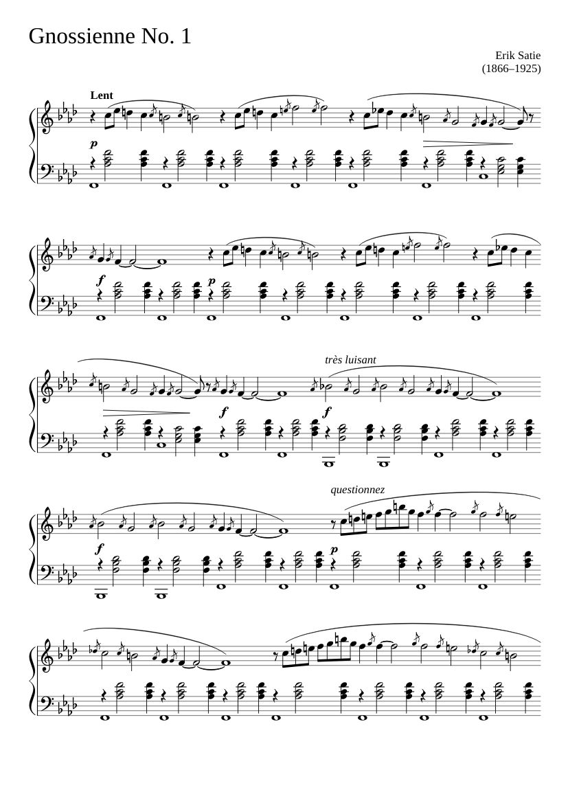 Gnossienne No.1