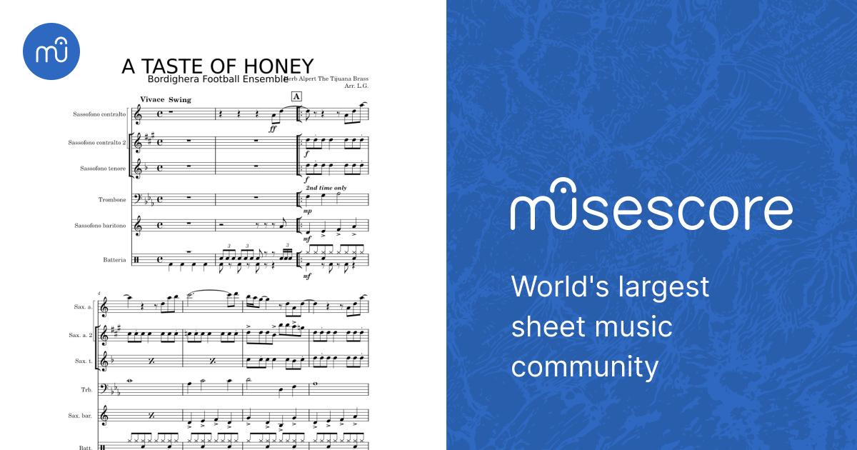 A taste of honey herb alpert football ensemble sheet music for