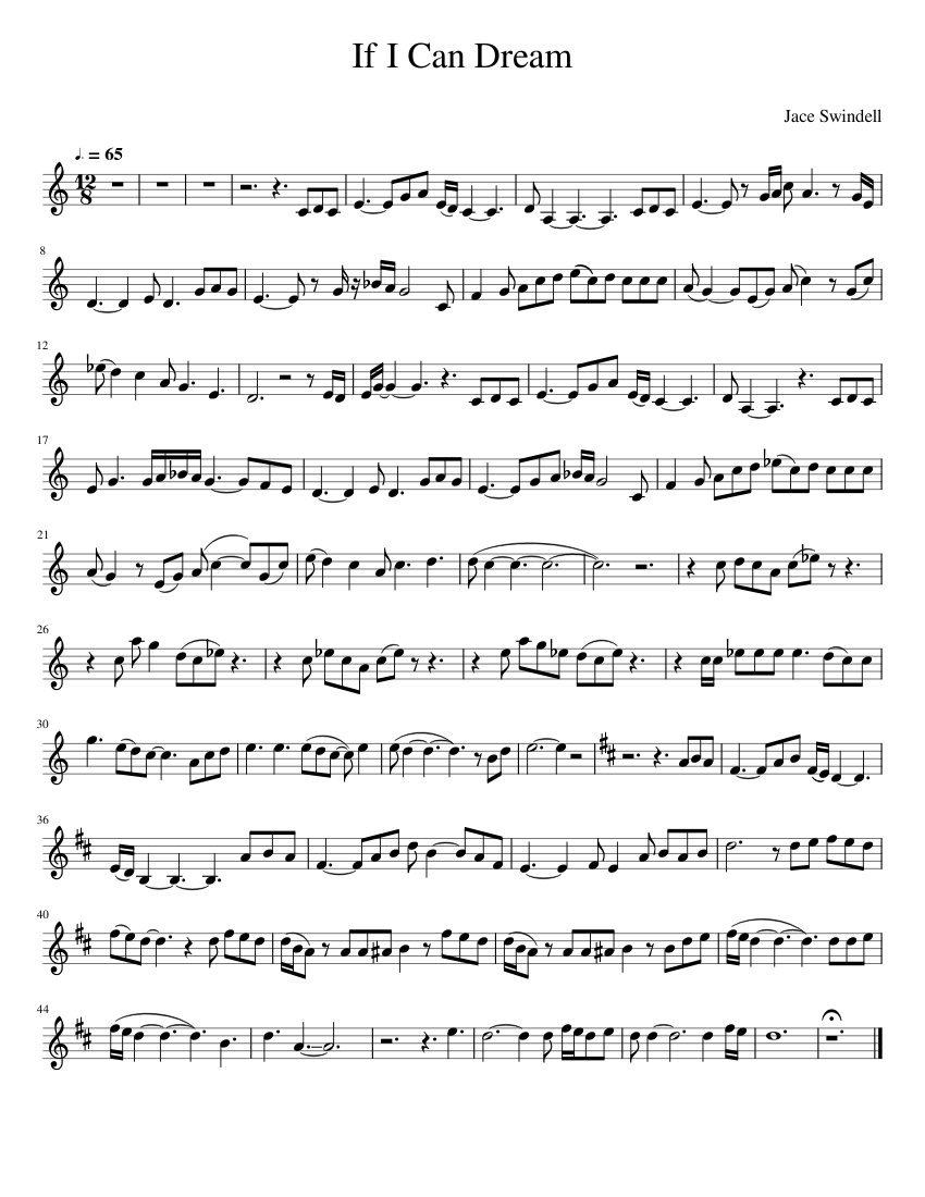 If I Can Dream Sheet music for Piano (Solo) | Musescore.com