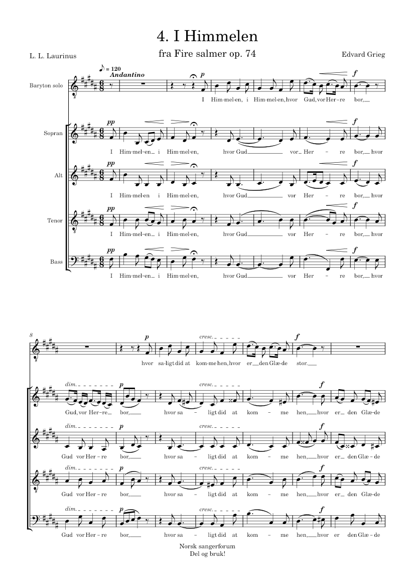 Fire salmer op. 74